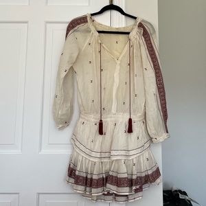 white and red loveshackfancy dress